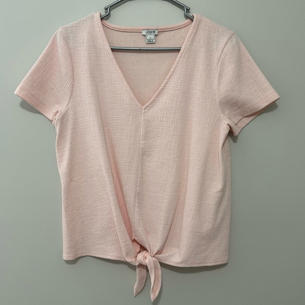 J. Crew front knot pink shirt - Medium
